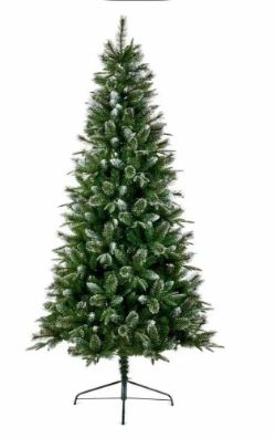 PREMIER DECORATIONS 7FT FAIRMONT FIR GLITTER TIPS CHRISTMAS TREE - GREEN NEW BOX