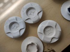 CERTIKIN 1.5IN CONCRETE EYEBALL INLET WITH PIPE, TOP CAPS & GRILLES – NEW, UNUSED, STORED ITEM.