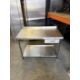 STAINLESS STEEL WORK TABLE C/W DRAWER - Image 1 of 5