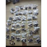 AMETHYST AND CLEAR QUARTZ CRYSTAL CHIP BRACELET JOB LOT OF 37 - BRAND NEW