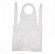 5000 X BRAND NEW APRONS- (50 ROLLS OF 100) TRANSPARENT, 20 MICRONS, PE