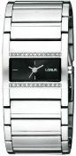 X30 LORUS BY SEIKO RG275GX9 ELEGANT SILVER WATCHES WITH CRYSTAL ACCENTS AND BLACK DIAL - LUXURIOUS