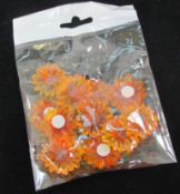 400 X 12PC SMALL PLASTIC DECORATIVE FLOWERS
