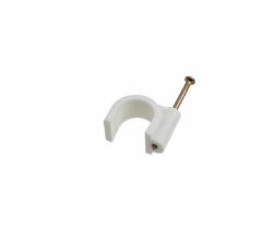 400 X TOWER CABLE CLIP 4MM WHITE