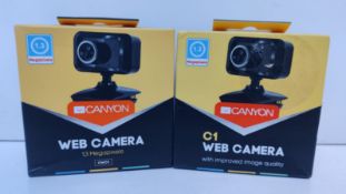 2X NEW CANYON C1 WEB CAMERA CNF-CWC1 1.3MP USB WEBCAM