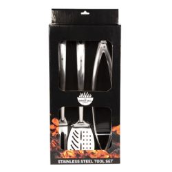X6 3 PIECE STAINLESS STEEL BARBECUE TOOL SET