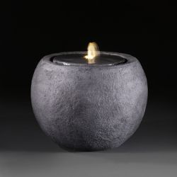 LED ROUND WATER FEATURE - 32.5CM - STONE EFFECT