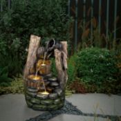 51CM 3 LED LOW VOLTAGE POLYRESIN WELL WATER FEATURE