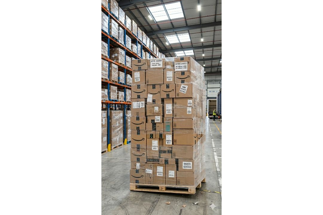 PALLET OF AMAZON MERCHANDISE MAINLY NEW STOCK MIXED WITH CUSTOMER RETURNS CHOSEN AT RANDOM