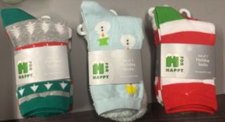 CHRISTMAS SOCKS ASSORTED X 500 UNITS