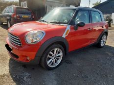 2011 MINI COUNTRYMAN COOPER D 1.6 DIESEL MANUAL SUV RED >>--NO VAT ON HAMMER--<<