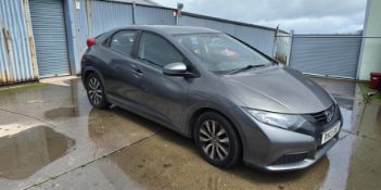 2013 HONDA CIVIC I-DTEC SE 1597CC DIESEL MANUAL HATCHBACK IN GREY >>--NO VAT ON HAMMER--<<