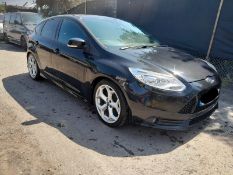 2013 FORD FOCUS ST-3 TURBO 1.9L PETROL MANUAL HATCHBACK IN BLACK >>--NO VAT ON HAMMER--<<
