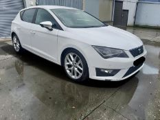 2013 SEAT LEON FR TECHNOLOGY TDI 2.0 DIESEL MANUAL HATCHBACK IN WHITE >>--NO VAT ON HAMMER--<<