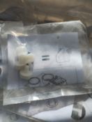 JOBLOT OF 150 APPROX - PACKS OF 4PSC WHITE SCREW IN CAPS - NEW IN ORIGINAL PACKS