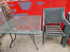 GARDEN TABLE AND 4 CHAIRS OUTDOOR FURNITURE