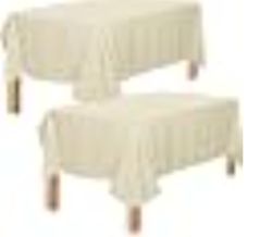 24 X NEW UTOPIA KITCHEN IVORY TABLECLOTHS | RRP £419 | BULK CLEARANCE