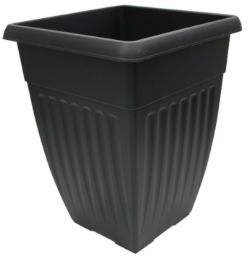 198X NEW TALL ATHENS SQUARE PLANTER - BLACK G07H325 - 42CM