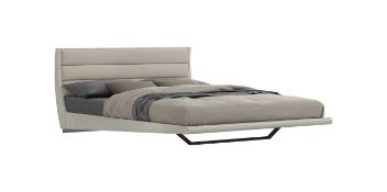 MILA KINGSIZE FLOATING BEDFRAME IN CASHMERE GREY HIGH GLOSS RRP £1099