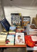 BRAND NEW MIXED GENRE BOOK BUNDLE: BIOGRAPHIES, REFERENCE, FICTION & ANNUALS