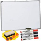 12 X MAGNETIC WHITEBOARD LARGE SIZE 90CM X 120CM WITH ACCESSORIES - RRP £300