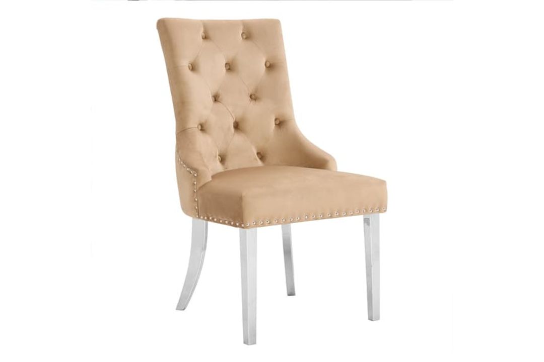 VELVET BUTTON BACK DINING CHAIR - IMPERIAL - Image 2 of 11