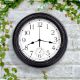 20 X 12" BLACK WALL CLOCK WATERPROOF INDOOR OUTDOOR QUARTZ MOVEMENT - RRP £240 - Image 1 of 7