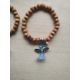 RED CATS EYES + WOODEN - ANGELS BALL CRYSTAL BRACELETS - NEW IN ORIGINAL PACKAGING - JOBLOT OF 12 - Image 3 of 4