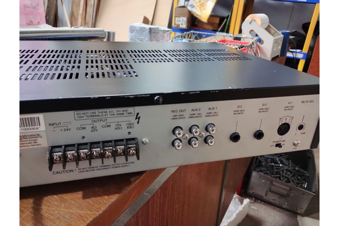 TOA A-2120DD DIGITAL 100V LINE MIXER AMPLIFIER 120W COMMERCIAL PA 3 MIC 2 AUX - Image 5 of 7
