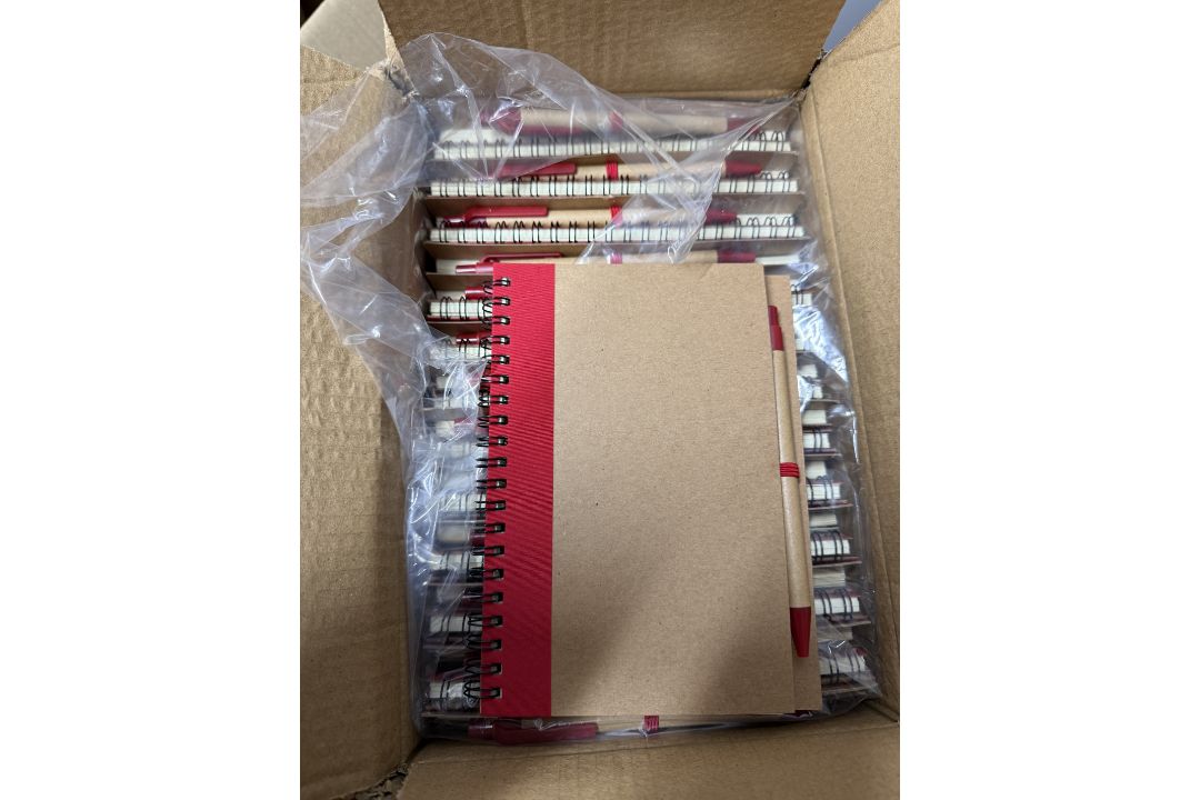 BOX OF 50 RED ECO SPIRAL NOTEBOOKS - Image 2 of 3