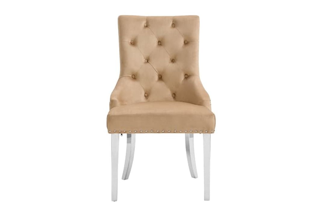 VELVET BUTTON BACK DINING CHAIR - IMPERIAL - Image 3 of 11