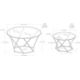 1 X WAYFAIR DESIGNS SET OF 2 NESTING TABLES GEOMETRIC DESIGN, GLASS, BLACK RRP £299.99 - Image 4 of 5