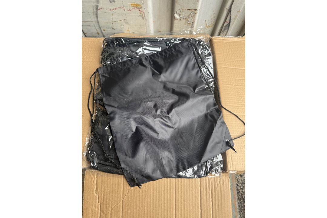 400X BLACK 210D POLYESTER DRAWSTRING BAGS - Image 2 of 2