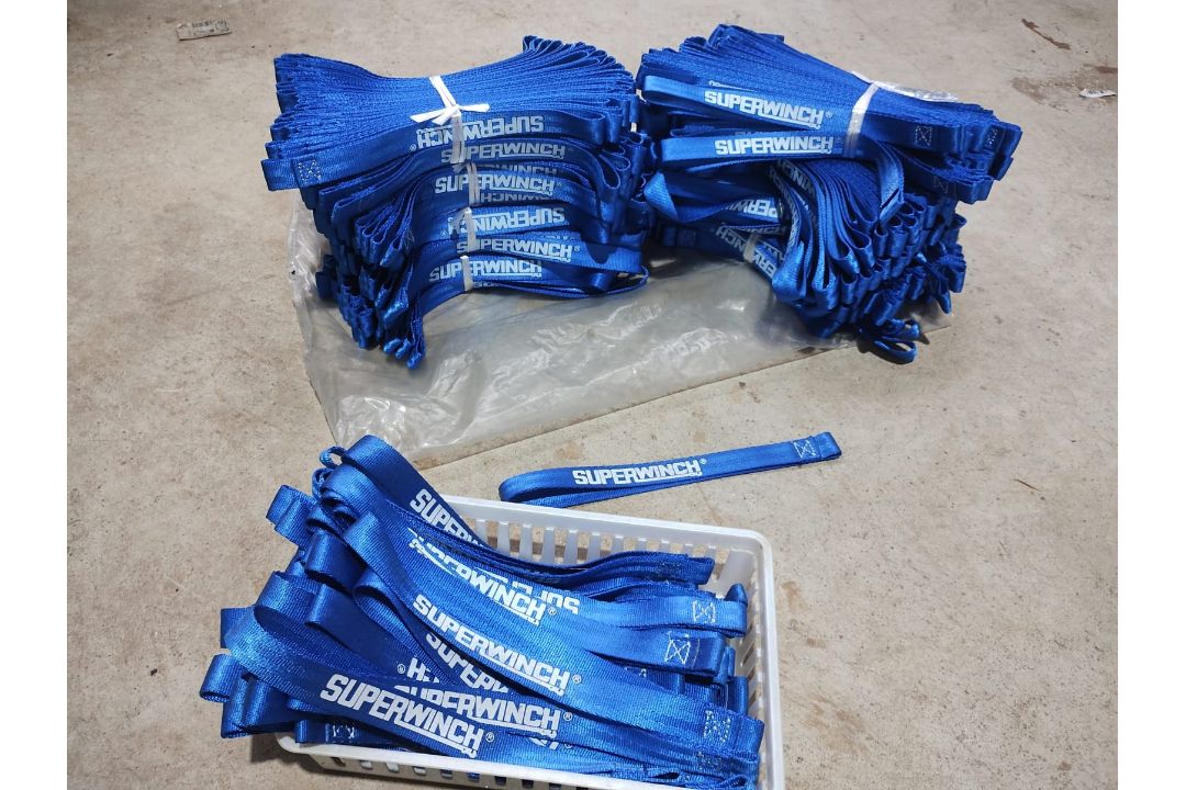 JOBLOT OF 450 - SUPERWINCH ELECTRIC BLUE GRAB STRAP - BRANDED - 265 L OVERALL - Image 7 of 7