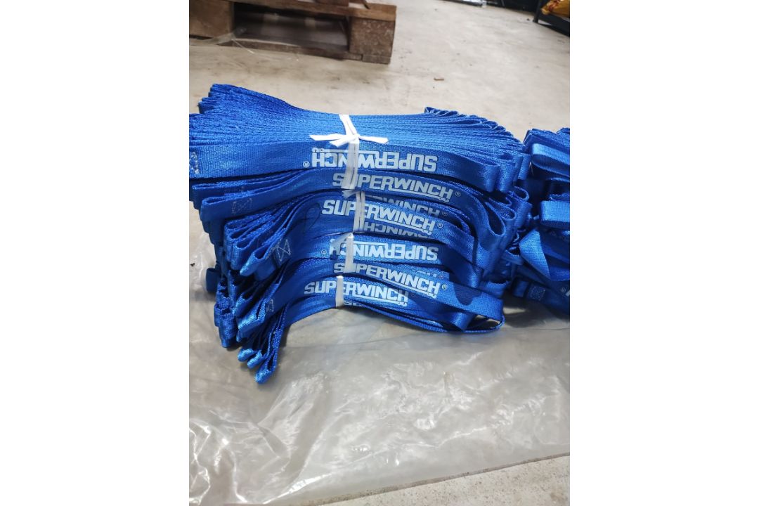 JOBLOT OF 450 - SUPERWINCH ELECTRIC BLUE GRAB STRAP - BRANDED - 265 L OVERALL - Image 5 of 7