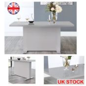 MAGNUS WHITE HIGH GLOSS 160CM DINING TABLE NEW REP;£799