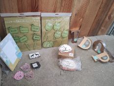 SASS & BELLE JOBLOT – MIXED ITEMS: WOODEN LETTERS, COASTERS, FRAMES, NAIL FILES – ALL BRAND NEW!