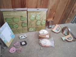 SASS & BELLE JOBLOT – MIXED ITEMS: WOODEN LETTERS, COASTERS, FRAMES, NAIL FILES – ALL BRAND NEW!