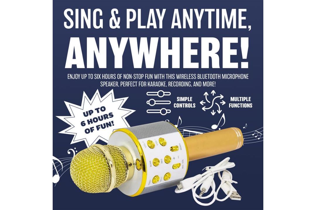 40 X WIRELESS BLUETOOTH KARAOKE MICROPHONE USB KTV PLAYER MIC SPEAKER - RRP £240 - Image 1 of 4