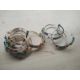 RAINBOW CRYSTAL GEMSTONE STAINLESS STEEL BANGLES - NEW - GOLD TONE AND SILVER - JOBLOT OF 16 - Image 3 of 6