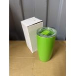 36X GREEN DOUBLE WALLED PLASTIC 530ML TUMBLERS