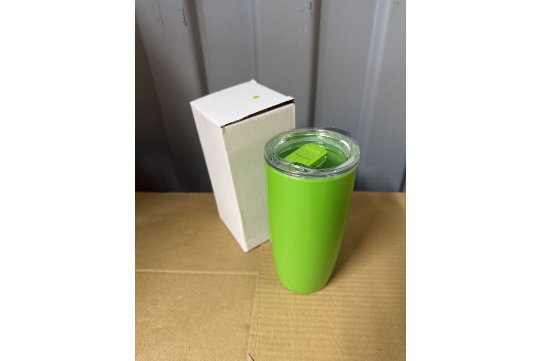 36X GREEN DOUBLE WALLED PLASTIC 530ML TUMBLERS