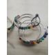 RAINBOW CRYSTAL GEMSTONE STAINLESS STEEL BANGLES - NEW - GOLD TONE AND SILVER - JOBLOT OF 16 - Image 6 of 6