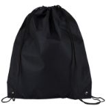 400X BLACK 210D POLYESTER DRAWSTRING BAGS