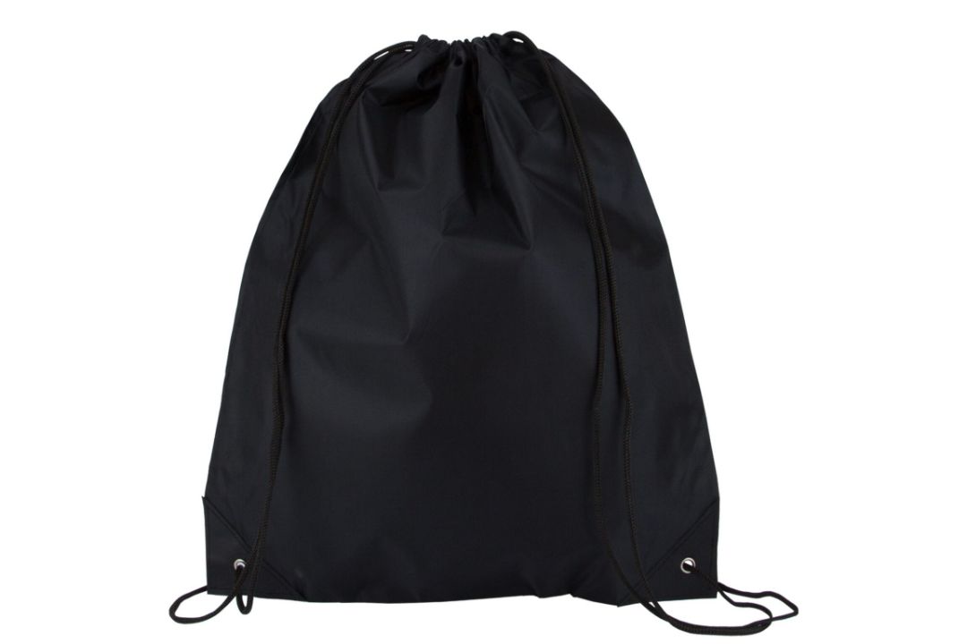 400X BLACK 210D POLYESTER DRAWSTRING BAGS - Image 1 of 2