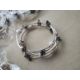 TIGER EYE + PEARL GEMSTONE CRYSTAL WRAP AROUND BANGLES SS - NEW IN ORIGINAL PACKAGING - JOBLOT OF 8 - Image 1 of 3