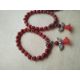 RED CATS EYES + WOODEN - ANGELS BALL CRYSTAL BRACELETS - NEW IN ORIGINAL PACKAGING - JOBLOT OF 12 - Image 1 of 4