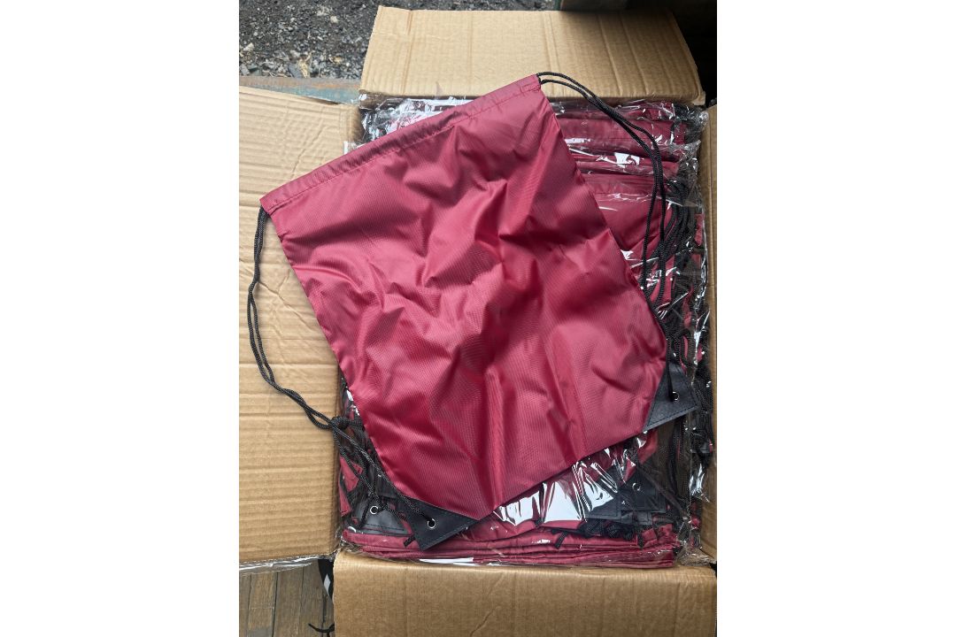 400X BURGUNDY 210D POLYESTER DRAWSTRING BAGS - Image 2 of 3