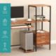MECOR COMPUTER DESK 2 DRAWER/KEYBOARD TRAY, 55" WORKSTATION FOR HOME OFFICE WALNUT BROWN - Image 6 of 8