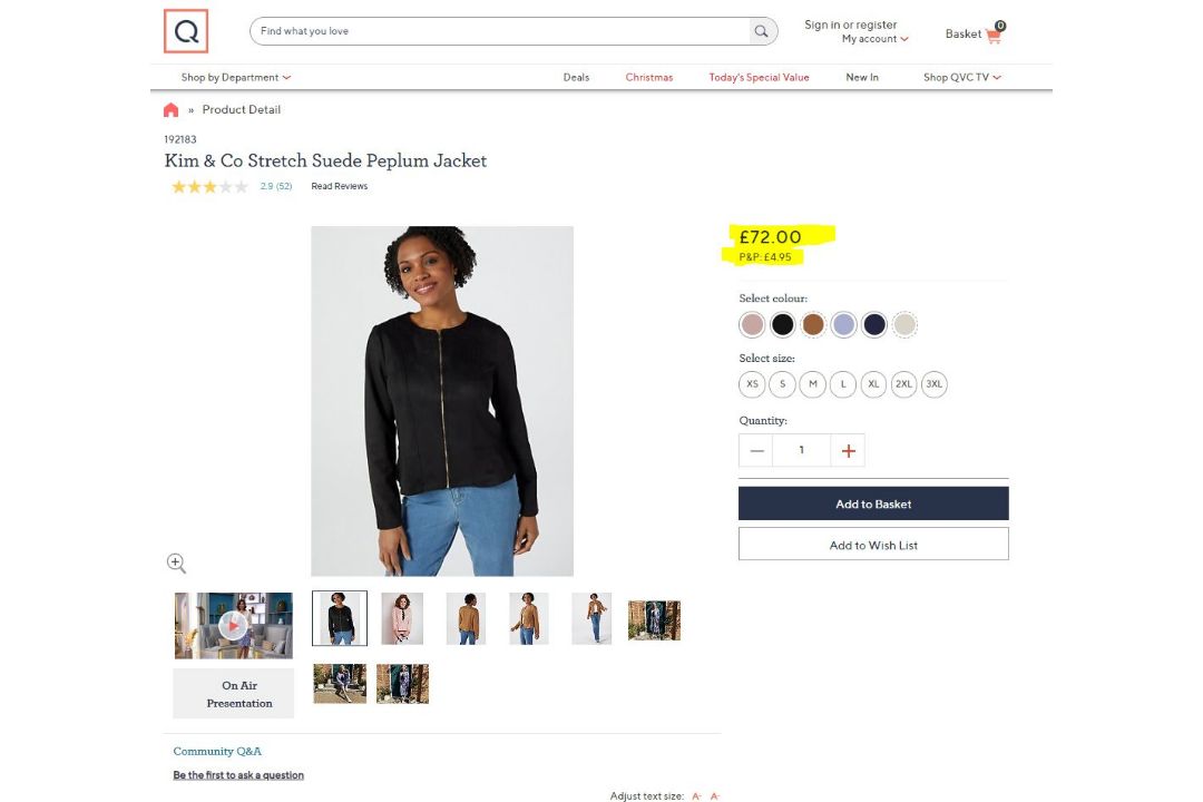 KIM & CO STRETCH SUEDE PEPLUM JACKET M RRP £72 EBAY DAILY SELLERS PRODUCTS LOT5 - Image 2 of 4